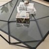 Square Metal Frame Glass Coffee Table C299