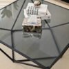 Square Metal Frame Glass Coffee Table C299