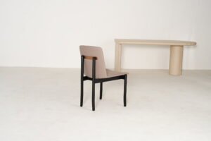 Backrest Wood Leather Fabric Dining Chair B938A