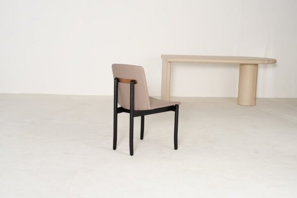 1 40 Backrest Wood Leather Fabric Dining Chair B938A
