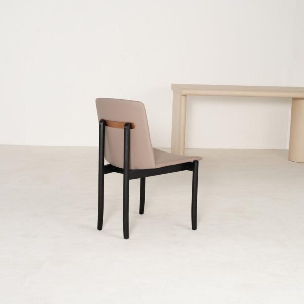 1 -40 Backrest Wood Leather Fabric Dining Chair B938A