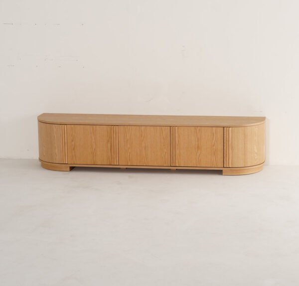 1 92 Natural Color Media & TV Unit with Storage HE1288