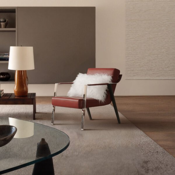1-B901红色休闲椅 Classic Design Leather Accent Chair B901