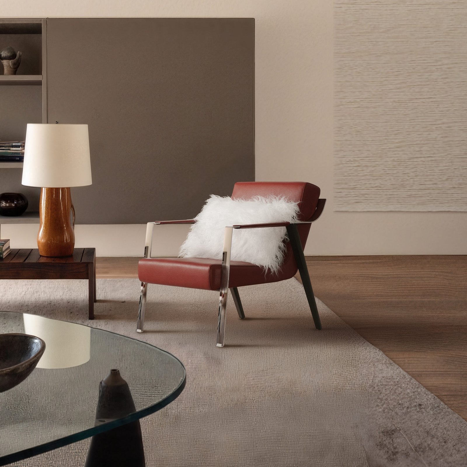 Classic Design Leather Accent Chair B901