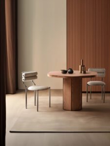 Hexagon Top Ash Veneer Wood Dining Table A966