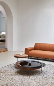 Elegant Luxury Round Glass Tray Coffee Table C227