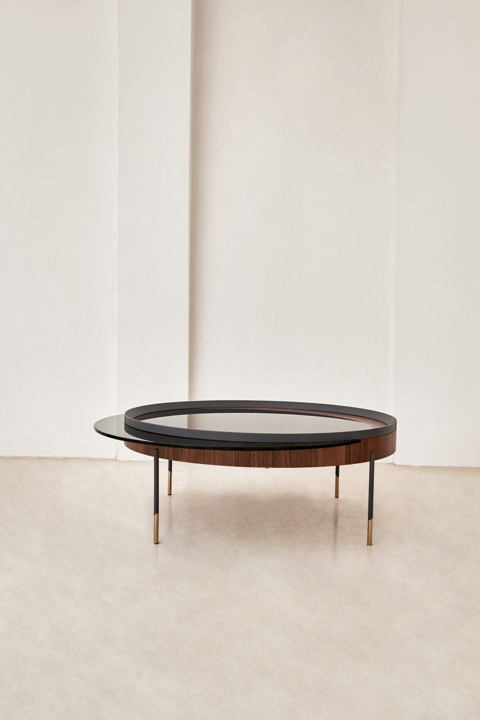 Elegant Luxury Round Glass Tray Coffee Table C227