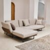Nordic Style L Shaped Sectional Reclining Fabric Sofa JHB132