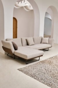 Nordic Style L Shaped Sectional Reclining Fabric Sofa JHB132