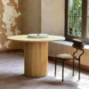 Round Fluted Dining Table A6479