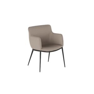 Nordic Artificial Leather Grey Dinning Armchair B954