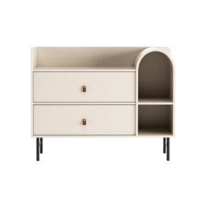 Ins Style Cream-Colored Wood Sideboard Cabinet HE3706