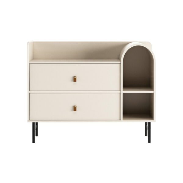 6(1) Ins Style Cream-Colored Wood Sideboard Cabinet HE3706