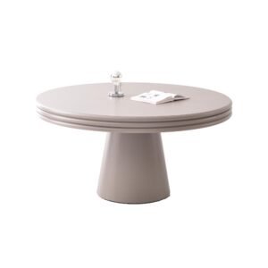 Wooden Minimal Veneer Oak Round Shaped Dining Tables A964