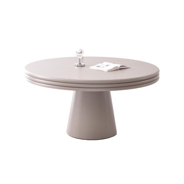 A964-WB Wooden Minimal Veneer Oak Round Shaped Dining Tables A964