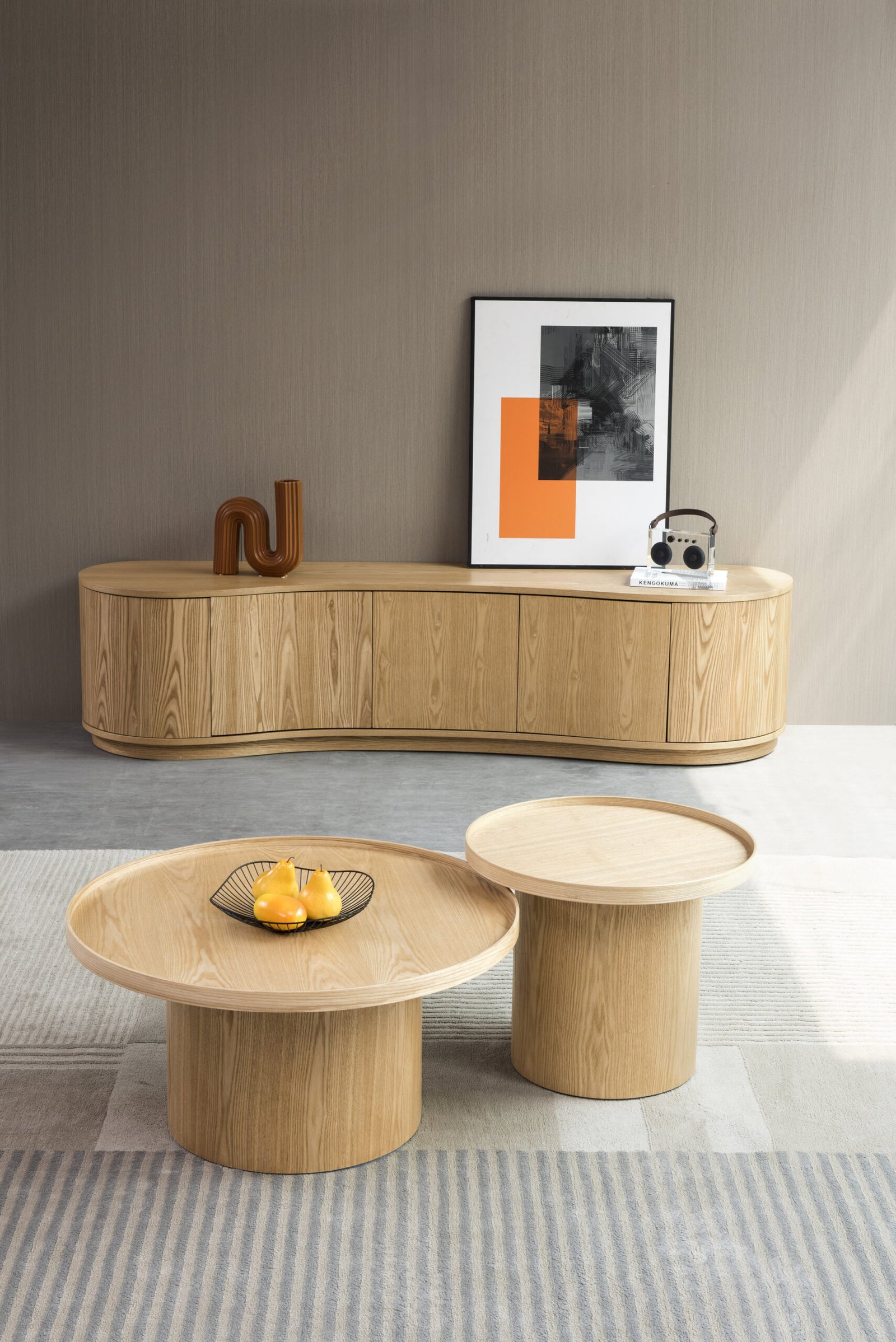 Classique Pedestal Coffee Table Set C309
