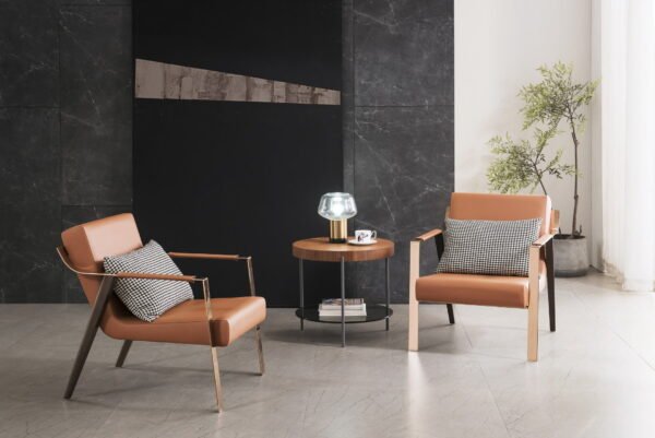 Classic Design Leather Accent Chair B901