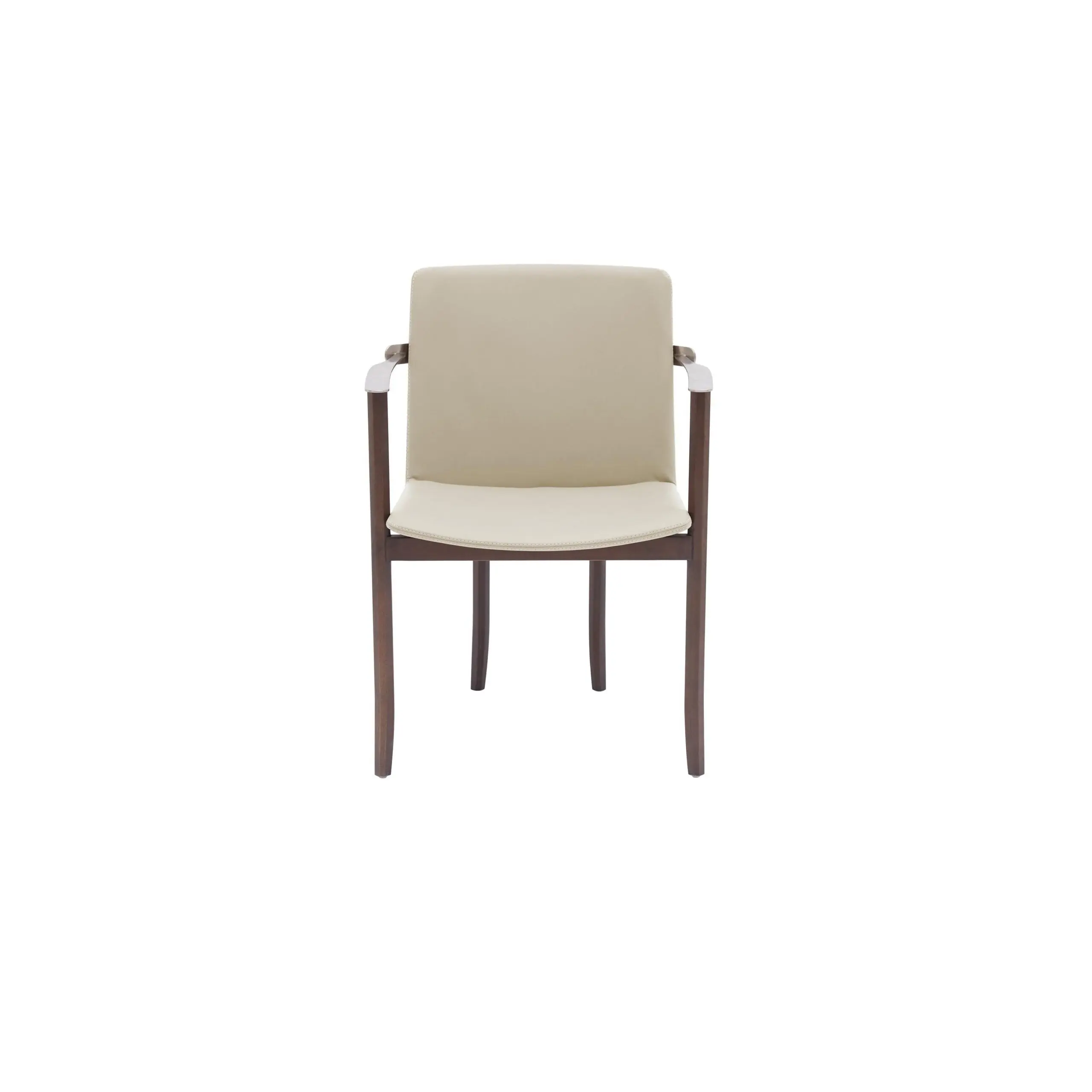 Metal Backrest Wood Leather Fabric Dining Chair B938