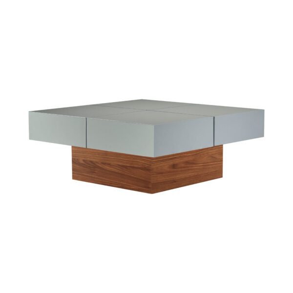 C169 Walnut Wood with Storage 4 Drawers Coffee Table C169