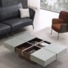 Walnut Wood with Storage 4 Drawers Coffee Table C169