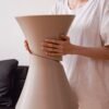 Stylish Hourglass Design Side Table C180