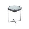 Modern Round Tempered Glass Coffee Table with Clock Design C226