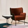 Modern Round Tempered Glass Coffee Table with Clock Design C226