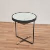 Modern Round Tempered Glass Coffee Table with Clock Design C226