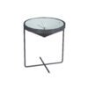 Modern Round Tempered Glass Coffee Table with Clock Design C226