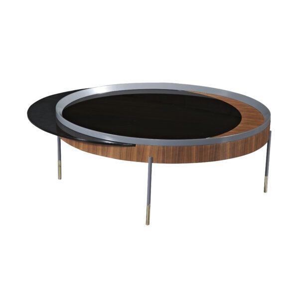 C227 (2) 拷贝 Elegant Luxury Round Glass Tray Coffee Table C227
