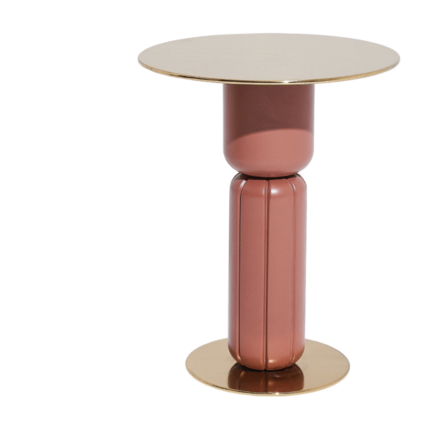 C270-06 Gold Metal Small Side Coffee Tables C270