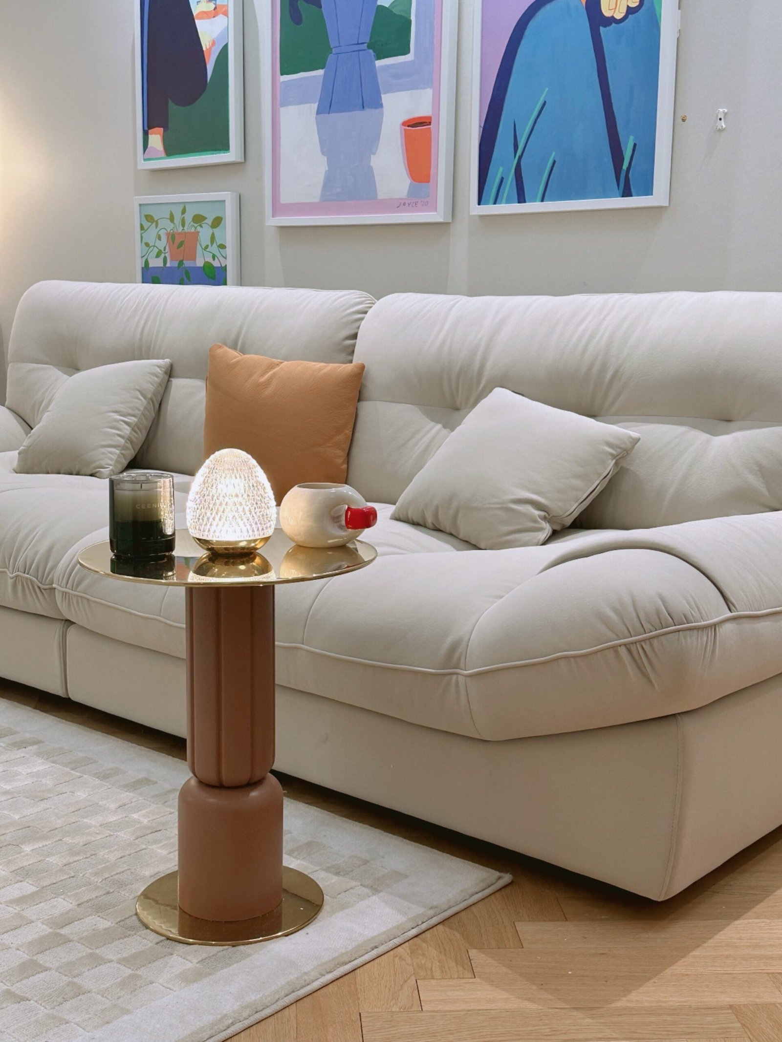 Gold Metal Small Side Coffee Tables C270