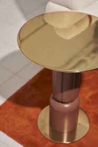 Gold Metal Small Side Coffee Tables C270