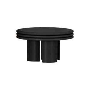 French Style Solid Mdf Veneer Round Wood Coffee Table Set C297