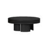 French Style Solid Mdf Veneer Round Wood Coffee Table Set C296