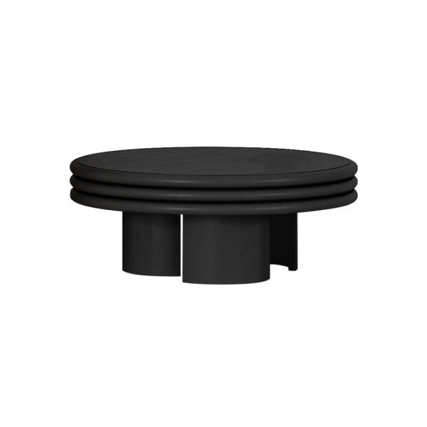 C298 French Style Solid Mdf Veneer Round Wood Coffee Table Set C296