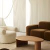 Mango Shaped Wooden Coffee Tables C304