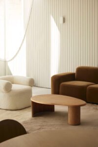 Mango Shaped Wooden Coffee Tables C304