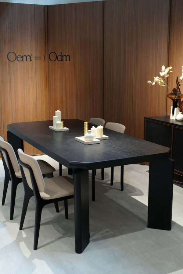 DSC04958 Modern Luxury Oak Wood Rectangular Dining Table A970