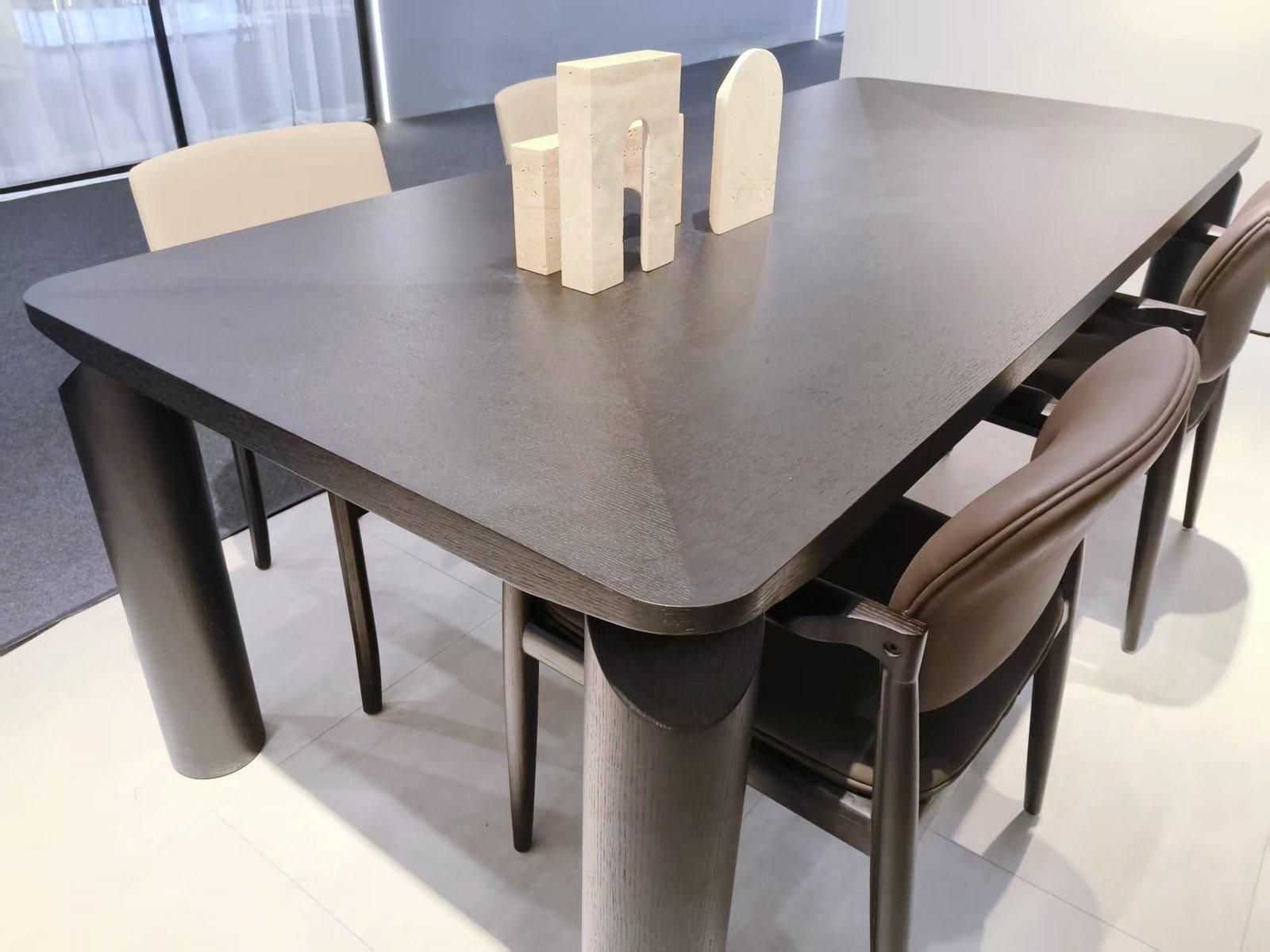 Modern Luxury Oak Wood Rectangular Dining Table A967