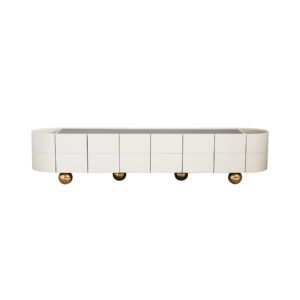 French Style Elegant Curved TV Cabinet HE1273