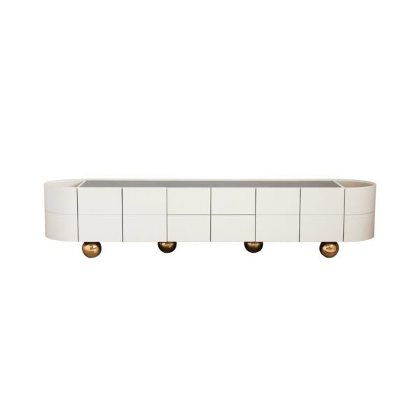 HE1273-HD French Style Elegant Curved TV Cabinet HE1273