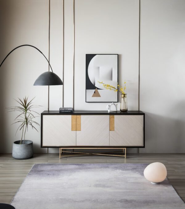 HE3694D (3) Luxury Veneer Sideboard Storage HE3694B