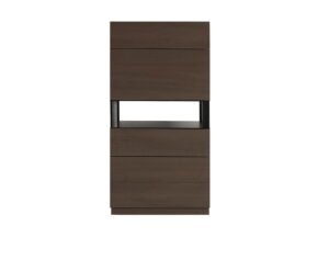 Customizable Brown Walnut Veneer Wood Cabinet HE3712