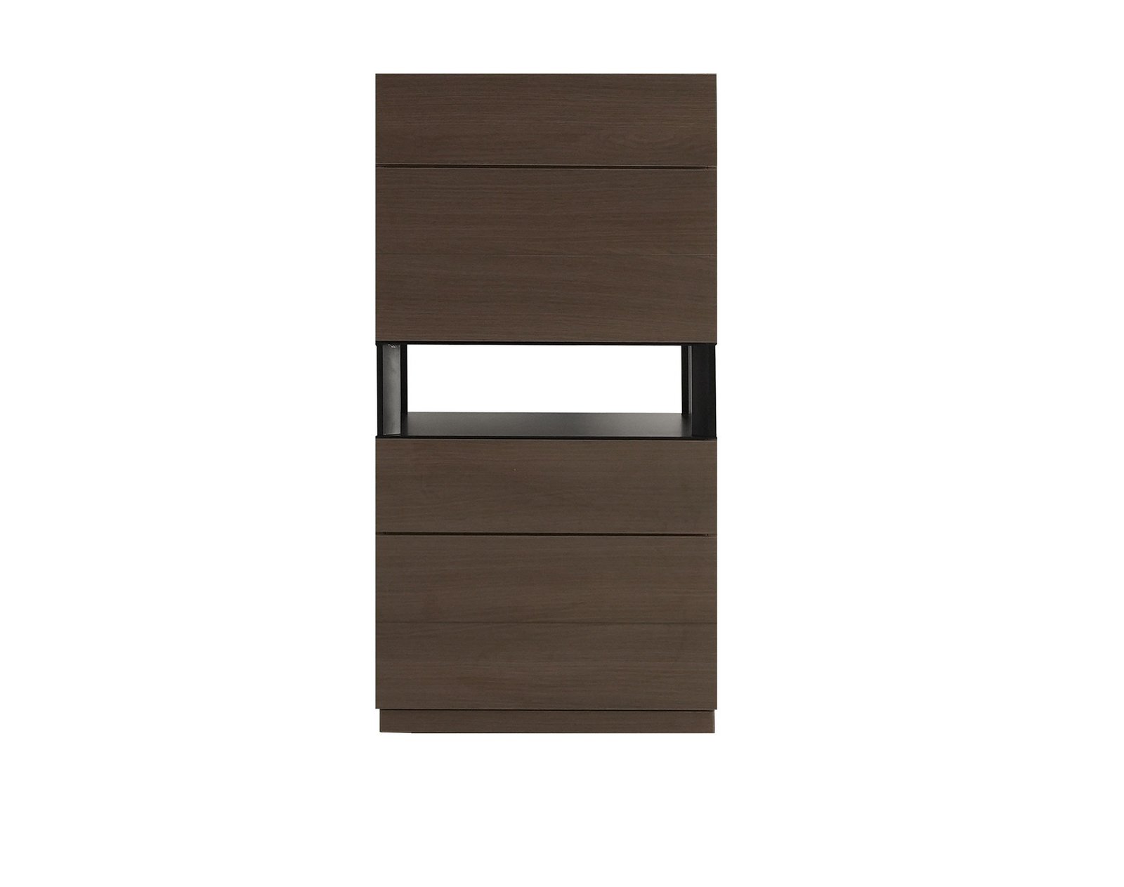 HE3712-2拷贝 Customizable Brown Walnut Veneer Wood Cabinet HE3712