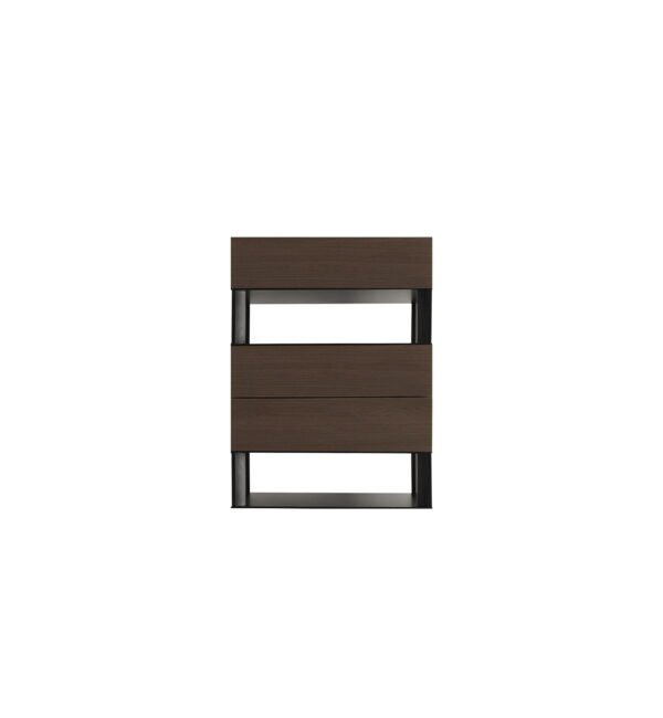 HE3712-3拷贝 Customizable Brown Walnut Veneer Wood Cabinet HE3712