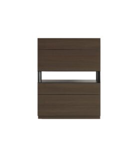Customizable Brown Walnut Veneer Wood Cabinet HE3712