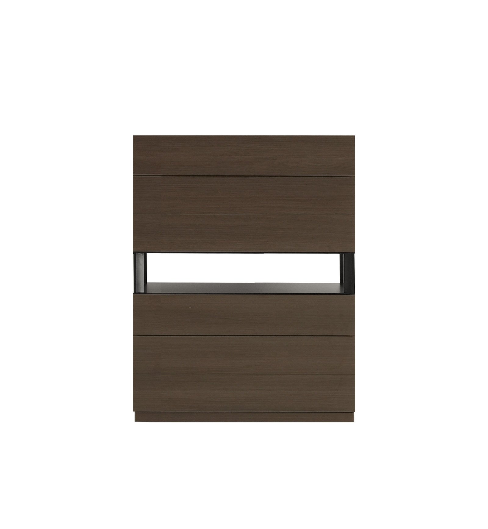 HE3713-01 Customizable Brown Walnut Veneer Wood Cabinet HE3712