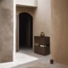 Customizable Brown Walnut Veneer Wood Cabinet HE3712