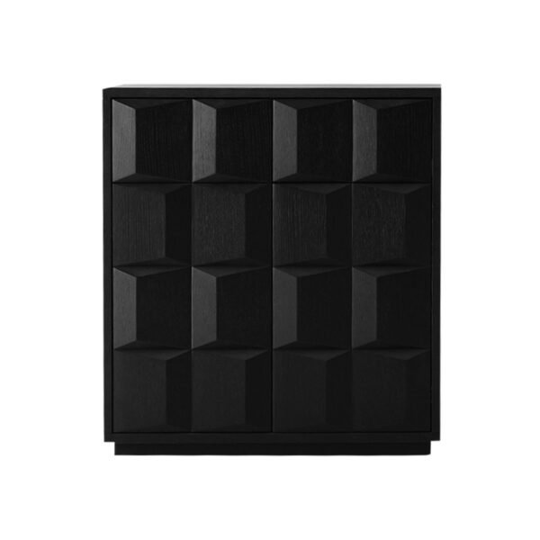 HE3715-01 Modern American Style Geometric Wooden Storage Cabinet HE3715